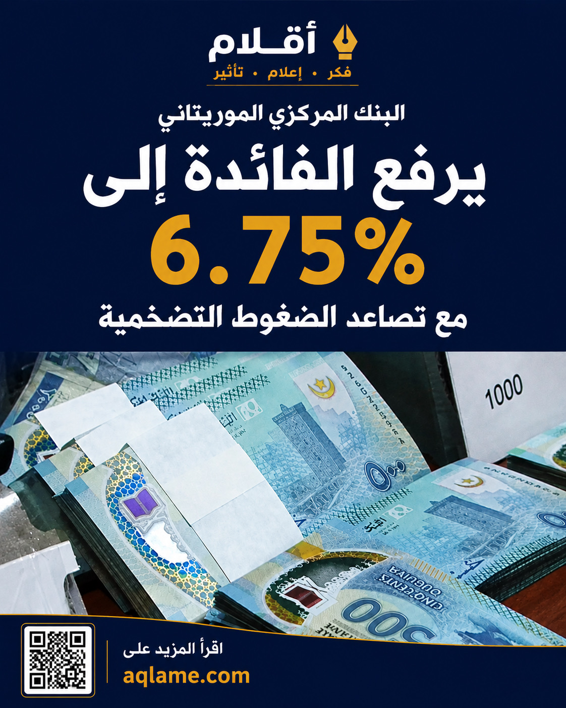 البنك المركزي يرفع الفائدة إلى 6.75% مع تصاعد الضغوط التضخمية
