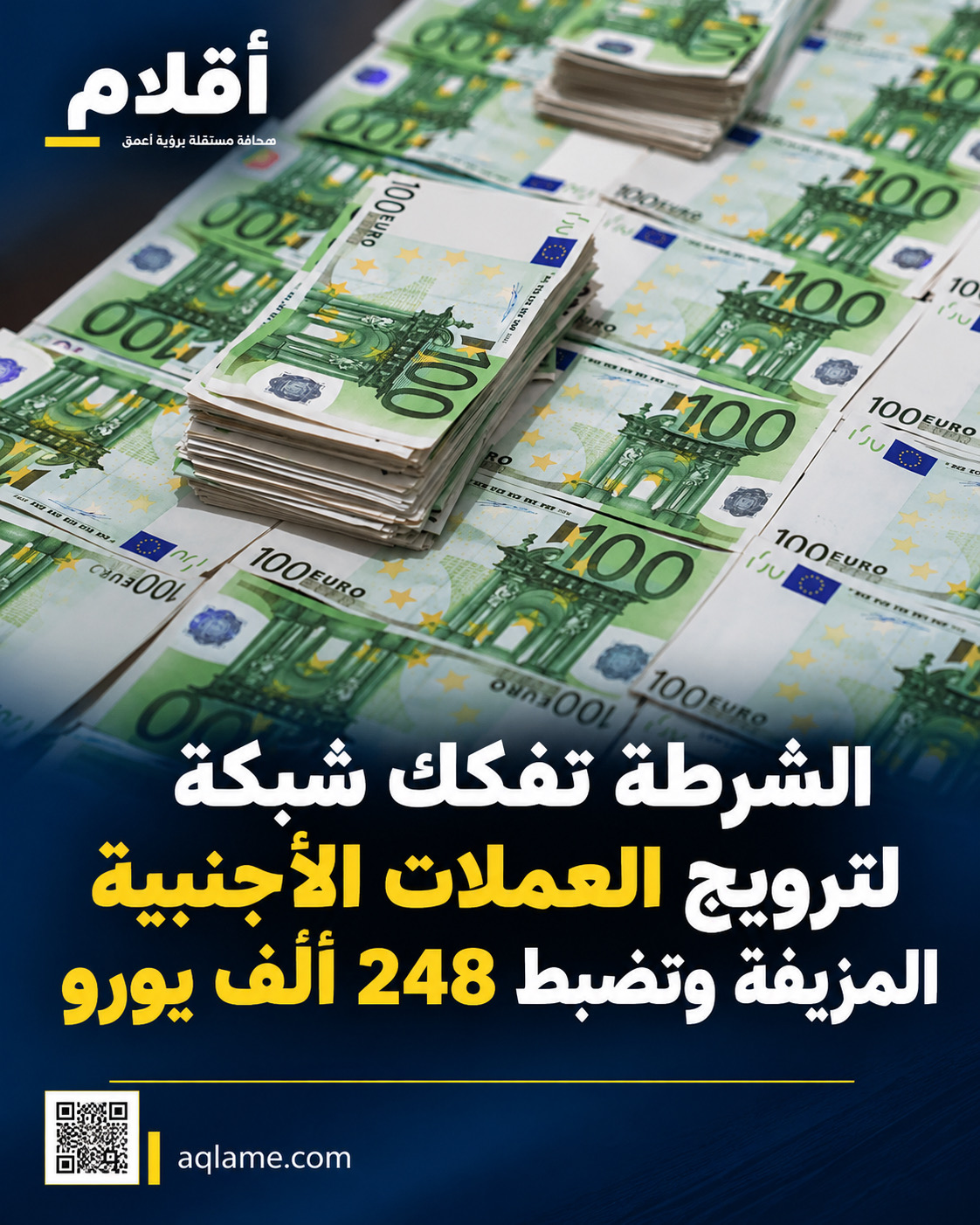 الشرطة تفكك شبكة لترويج العملات الأجنبية المزيفة وتضبط 248 ألف يورو مزورة