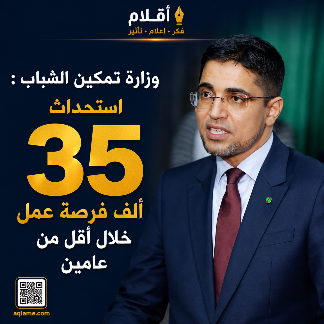 وزارة تمكين الشباب تعلن استحداث 35 ألف فرصة عمل خلال أقل من عامين