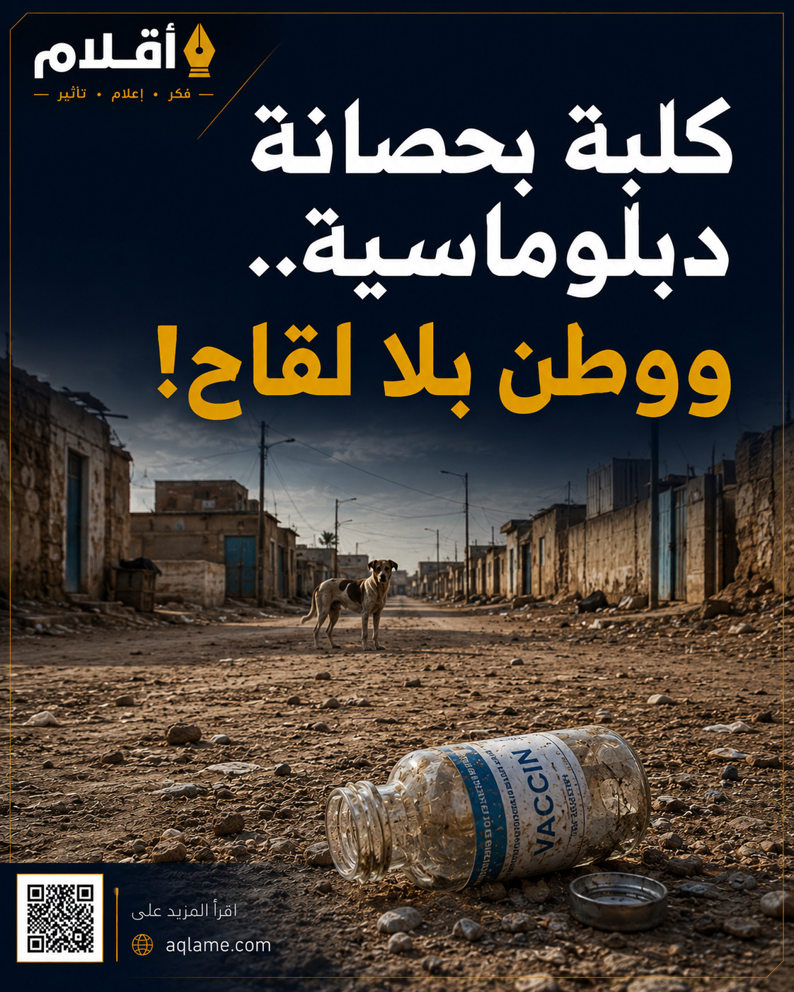 عن كلبة بحصانة دبلوماسية.. ووطن بلا لقاح
