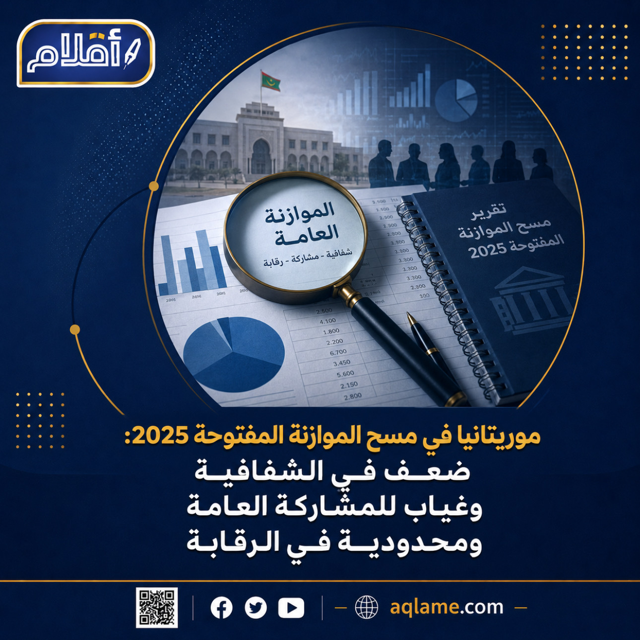موريتانيا في مسح الموازنة المفتوحة 2025: ضعف في الشفافية وغياب للمشاركة العامة ومحدودية في الرقابة