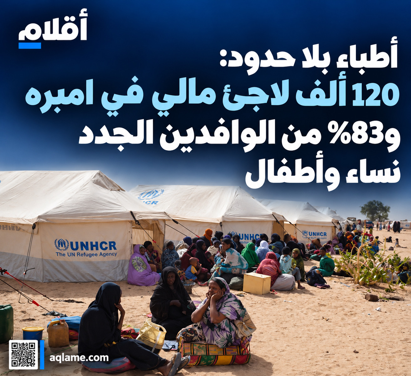 أطباء بلا حدود: 120 ألف لاجئ مالي في امبره و83% من الوافدين الجدد نساء وأطفال